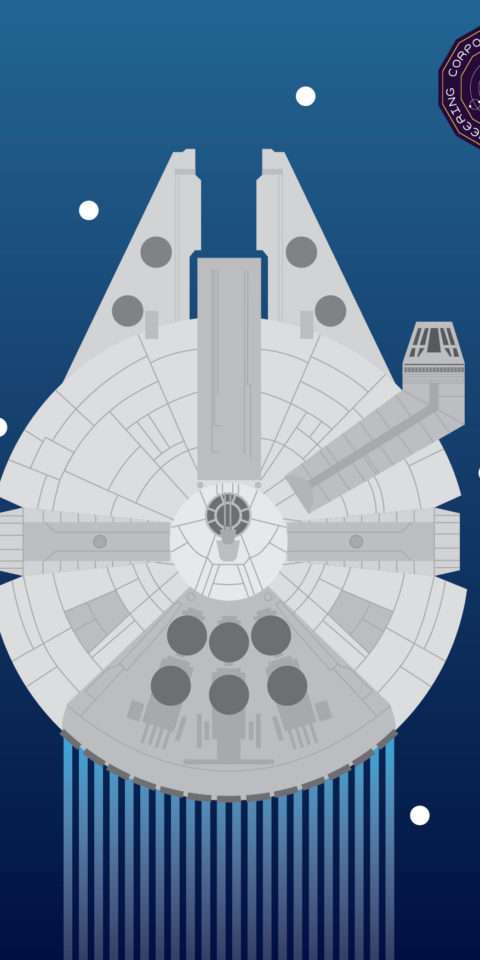 Millenium Falcon YT 1300 Flat Design