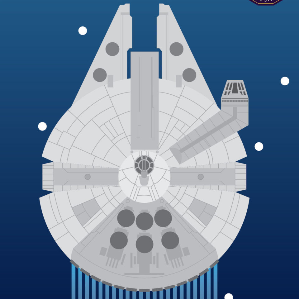 Millenium Falcon YT 1300 Flat Design